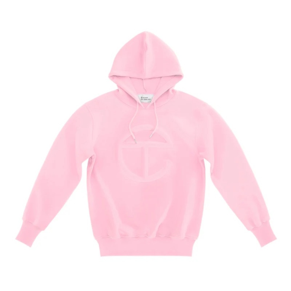 Bubblegum Pink Embossed TELFAR hoodie